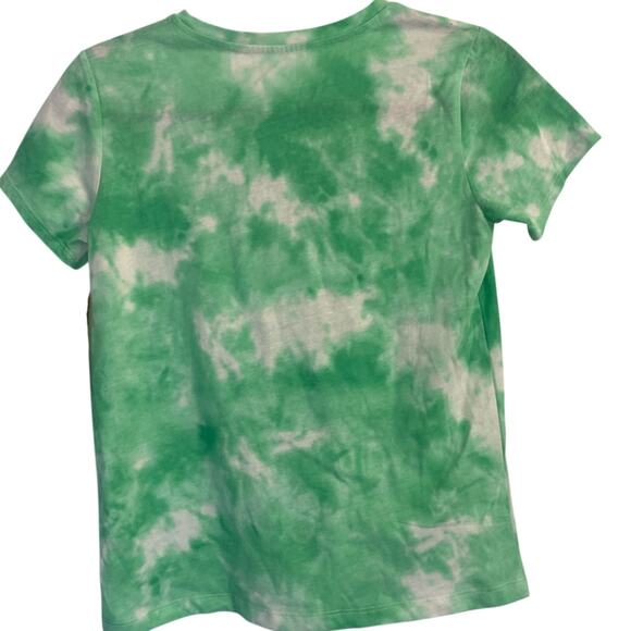 Girls Size 14 Green Tie Dye St Patrick’s Day Graphic T-Shirt Lucky - Picture 3 of 3